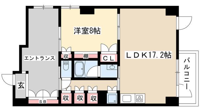 LASANTE葵(1LDK/2階)の間取り写真