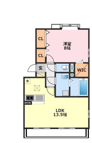ソレーユソシア柏(1LDK/1階)の間取り写真
