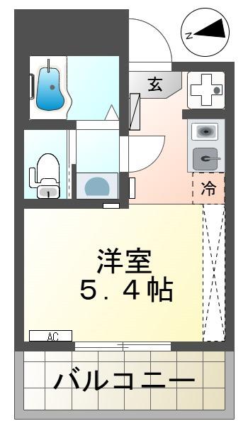 フレンシア ノイエ 八王子(ワンルーム/5階)の間取り写真
