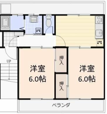 第3三田マンション(2DK/3階)の間取り写真