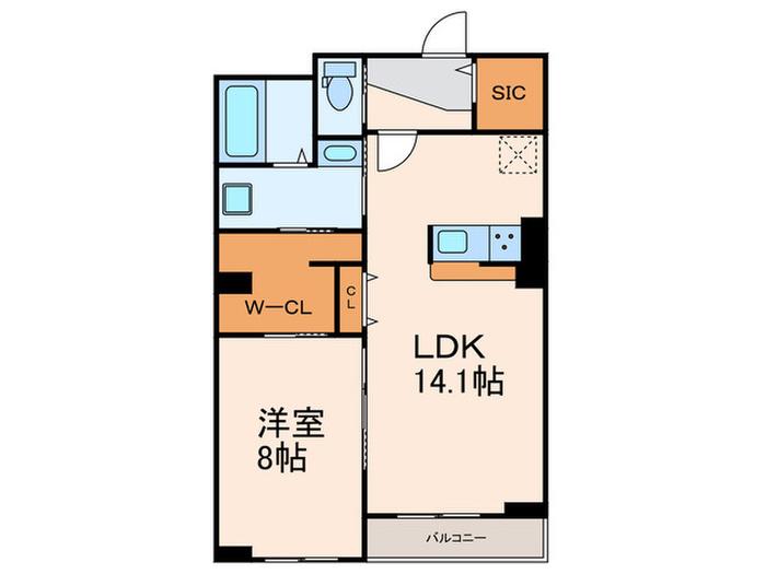 TSURUSAIE(1LDK/1階)の間取り写真