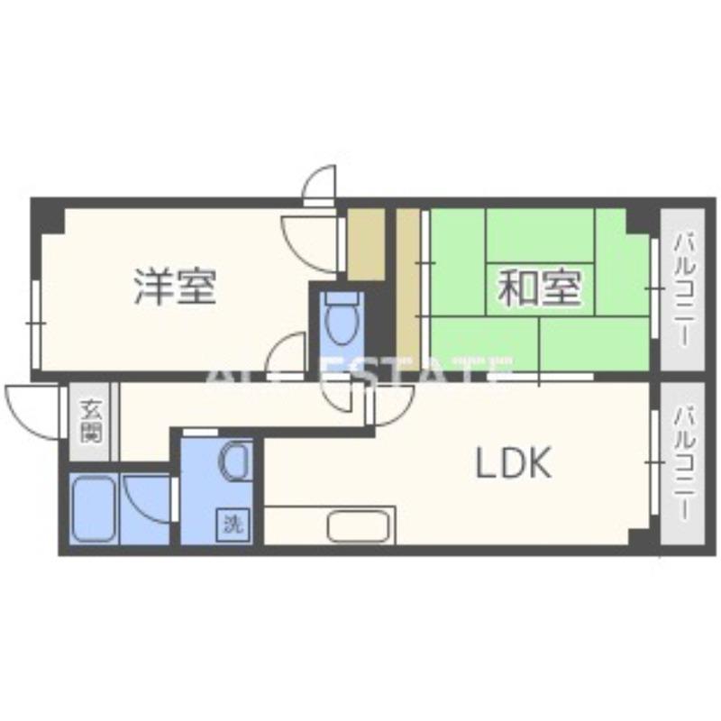 メリパティオ(2LDK/4階)の間取り写真