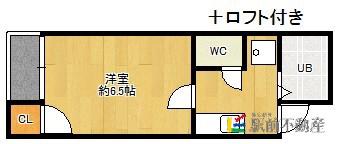アドヴァンス松香台(1K/2階)の間取り写真