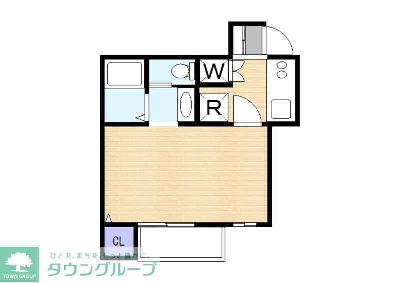 ルストーレ白岡(1K/1階)の間取り写真