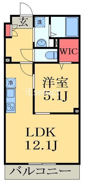 ミリアビタ大森台(1LDK/1階)の間取り写真