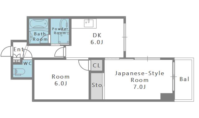 エーデルブルク(2DK/10階)の間取り写真