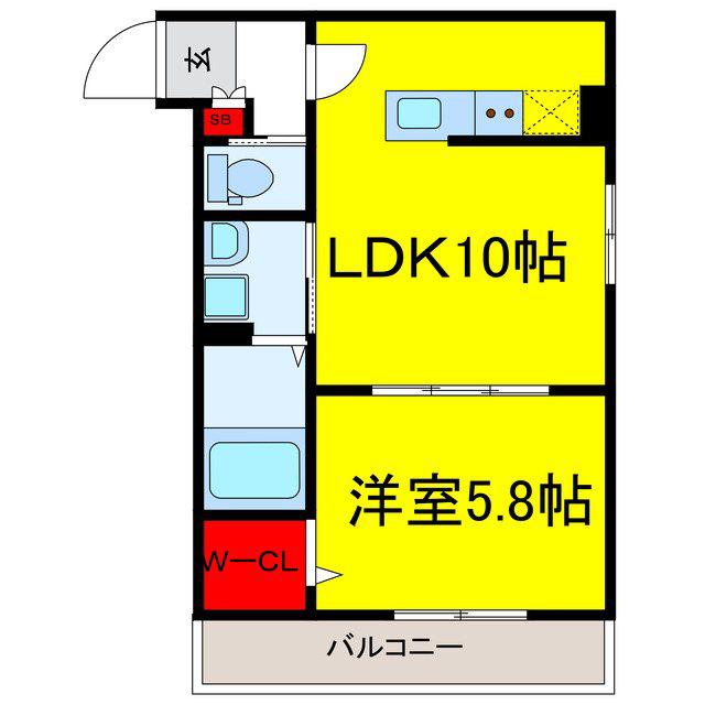 グレースヒルズ(1LDK/1階)の間取り写真