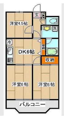 メゾン大和田(3DK/3階)の間取り写真
