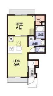 G FOREST I(1LDK/1階)の間取り写真