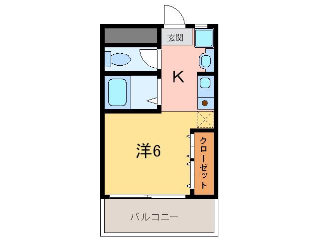 シャトーロベリア(1K/3階)の間取り写真