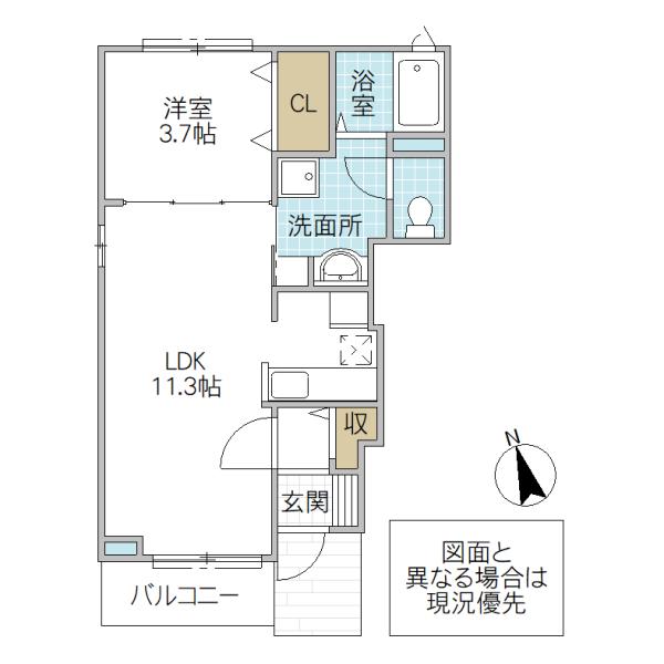 フォルシア(1LDK/1階)の間取り写真