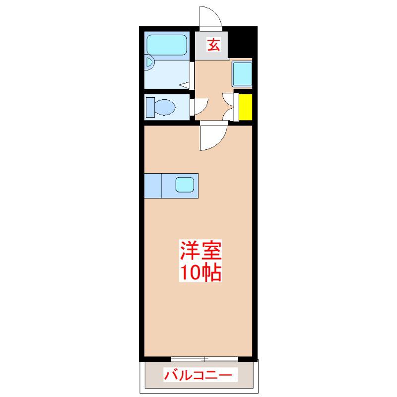 コスモマンション(ワンルーム/5階)の間取り写真