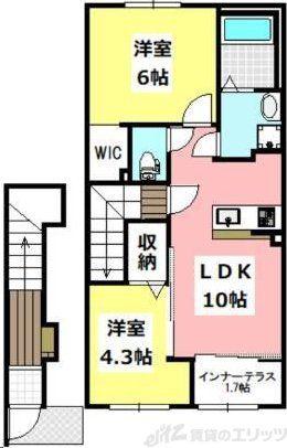 モンテ・アパ(2LDK/2階)の間取り写真