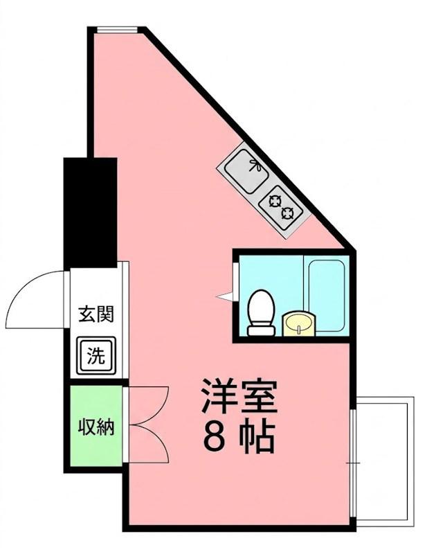 東湘アリエス(ワンルーム/3階)の間取り写真
