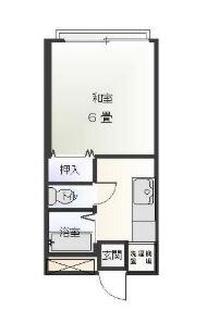 YSハウス(1K/1階)の間取り写真
