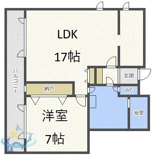 プログレス616(1LDK/2階)の間取り写真