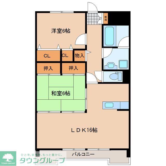 メゾンエトワール柏木(2LDK/3階)の間取り写真