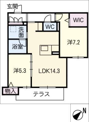 ツィプレッセン フィリン(2LDK/1階)の間取り写真