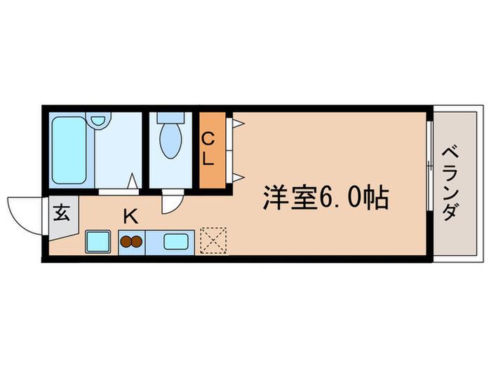 クオレ目白(1K/2階)の間取り写真