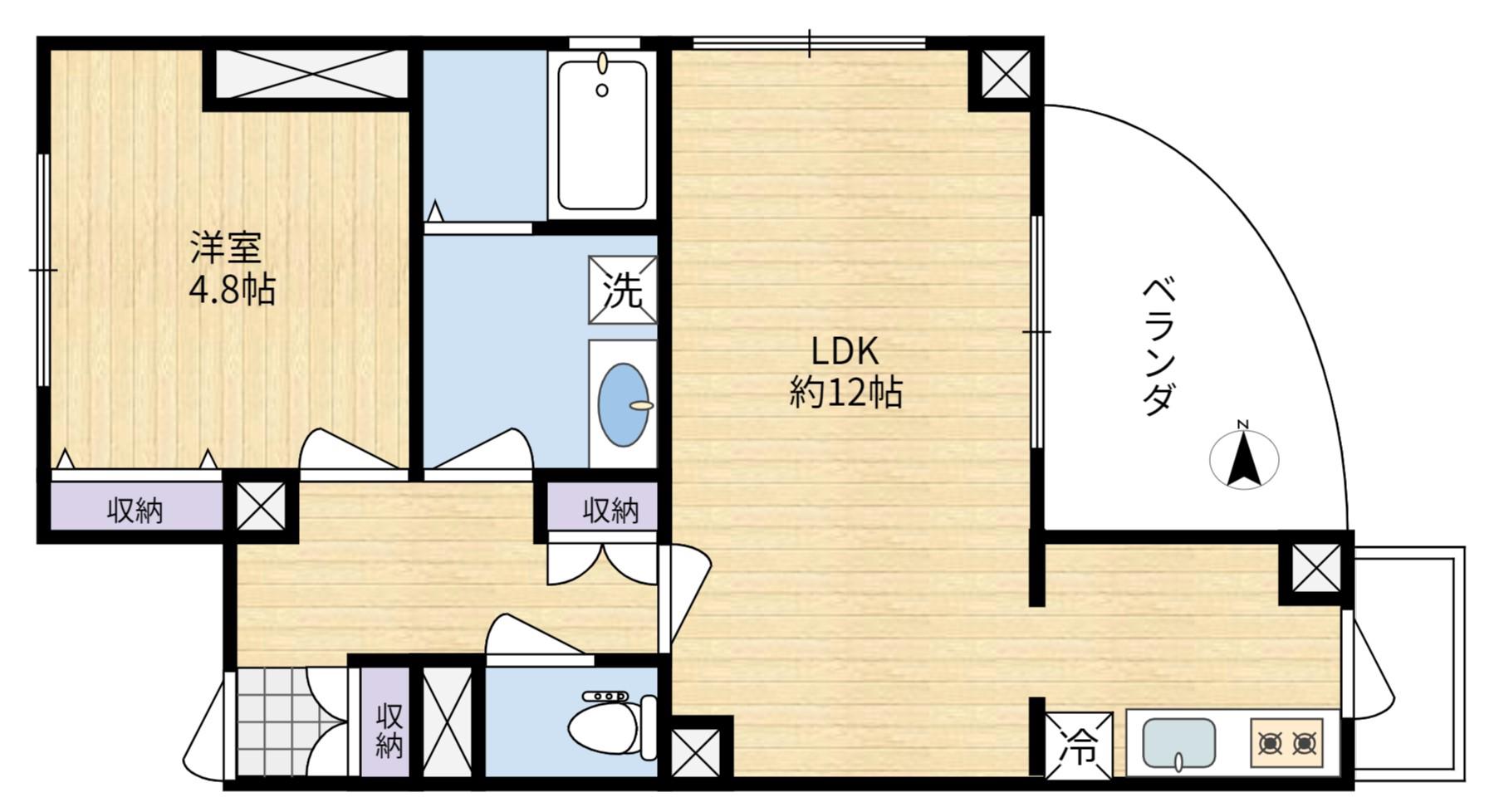 アンパティオ(1LDK/3階)の間取り写真