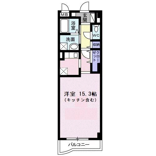クラール アンジュ(1K/3階)の間取り写真