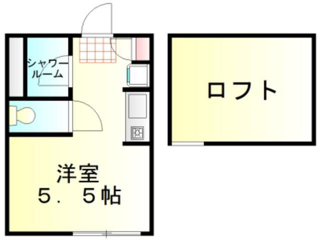 SUNNYSKY赤塚(ワンルーム/1階)の間取り写真