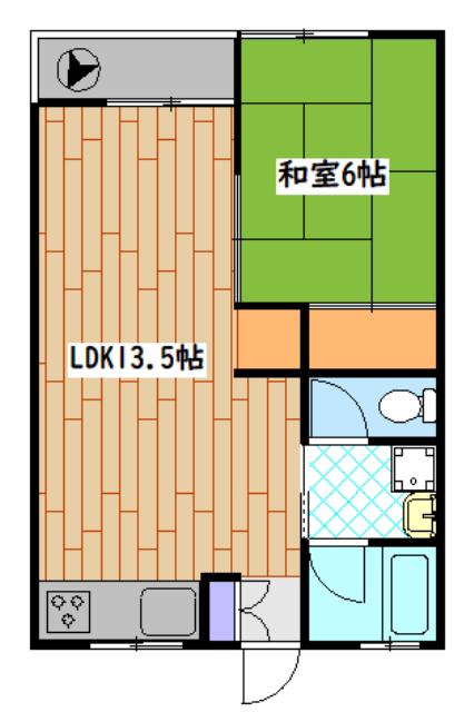 第3もえぎ野ハイツ(1LDK/2階)の間取り写真