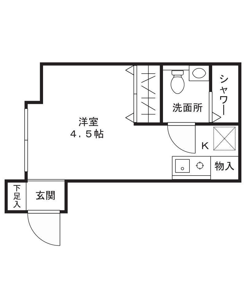 MAISON YONEDA(ワンルーム/1階)の間取り写真