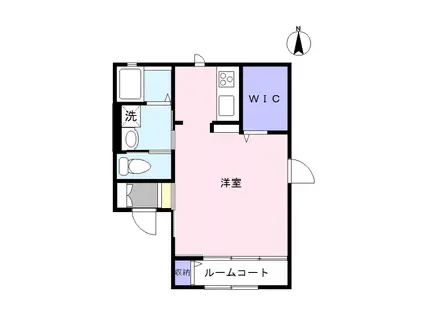 ラポール(ワンルーム/1階)の間取り写真