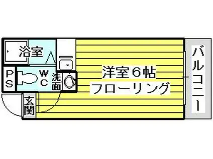 モリハイム大桐(ワンルーム/3階)の間取り写真