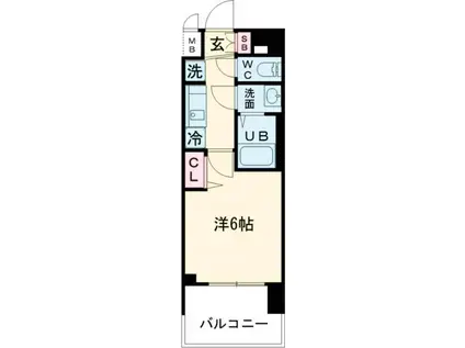 プレサンス神戸長田マリエント(1K/7階)の間取り写真