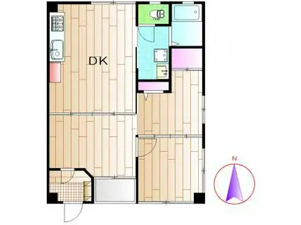 コーポサコダ(3DK/1階)の間取り写真