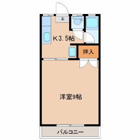 プレシャス清武(1K/1階)の間取り写真