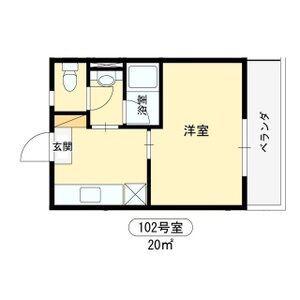 ファーストマンション(1K/1階)の間取り写真