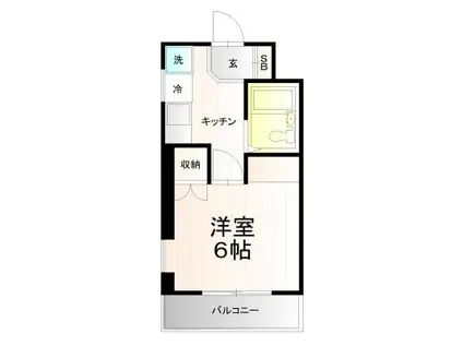 ネオステージあさか(1K/5階)の間取り写真