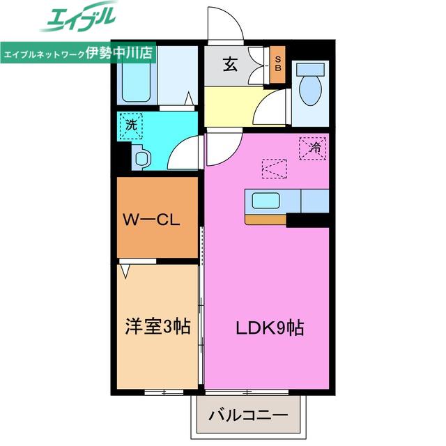 シャルマン高茶屋(1LDK/1階)の間取り写真