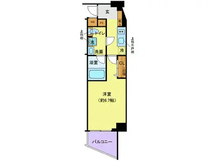 クレヴィスタ板橋ときわ台(1K/8階)の間取り写真