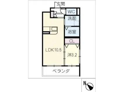 近鉄名古屋線 高田本山駅 徒歩14分 3階建 築1年(1LDK/3階)の間取り写真