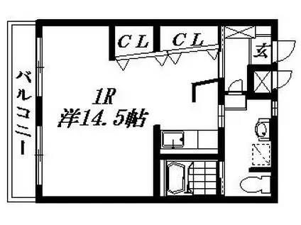 RUNON ルノン(ワンルーム/1階)の間取り写真