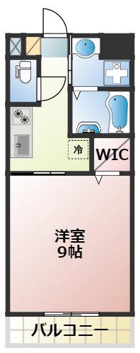 NEW ERA上南部(1K/4階)の間取り写真
