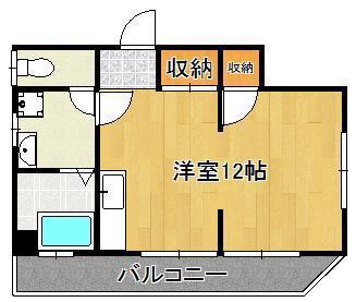 マキシム中津口(ワンルーム/4階)の間取り写真