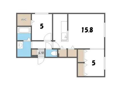 GLANZ FORM(2LDK/2階)の間取り写真
