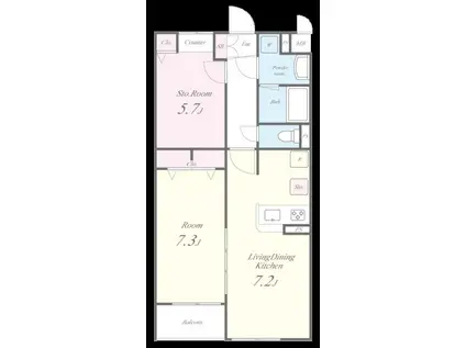 T ANNEX(1SLDK/3階)の間取り写真