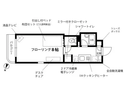 プチグランデ ラトール(1K/2階)の間取り写真