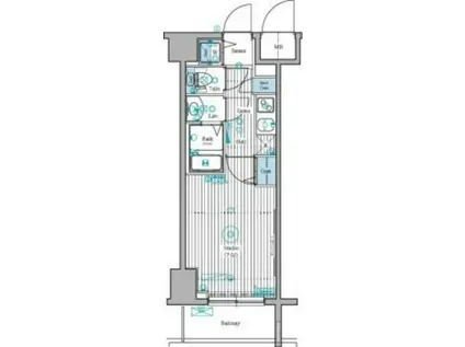 ガーラ・ステーション新宿御苑前(1K/6階)の間取り写真