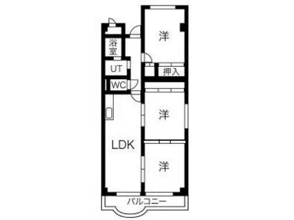 二色の浜グリーンハイツ(3LDK/3階)の間取り写真