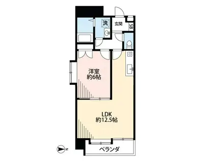 ダイコー新町(1LDK/2階)の間取り写真