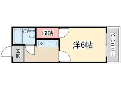 リヒテンハイム(1K/4階)の間取り写真