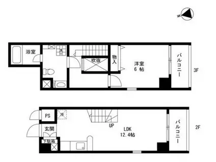 コライユ(1LDK/2階)の間取り写真