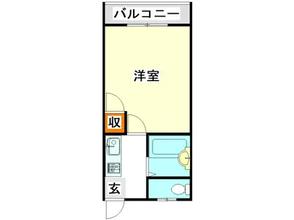 OAマンションII(ワンルーム/1階)の間取り写真